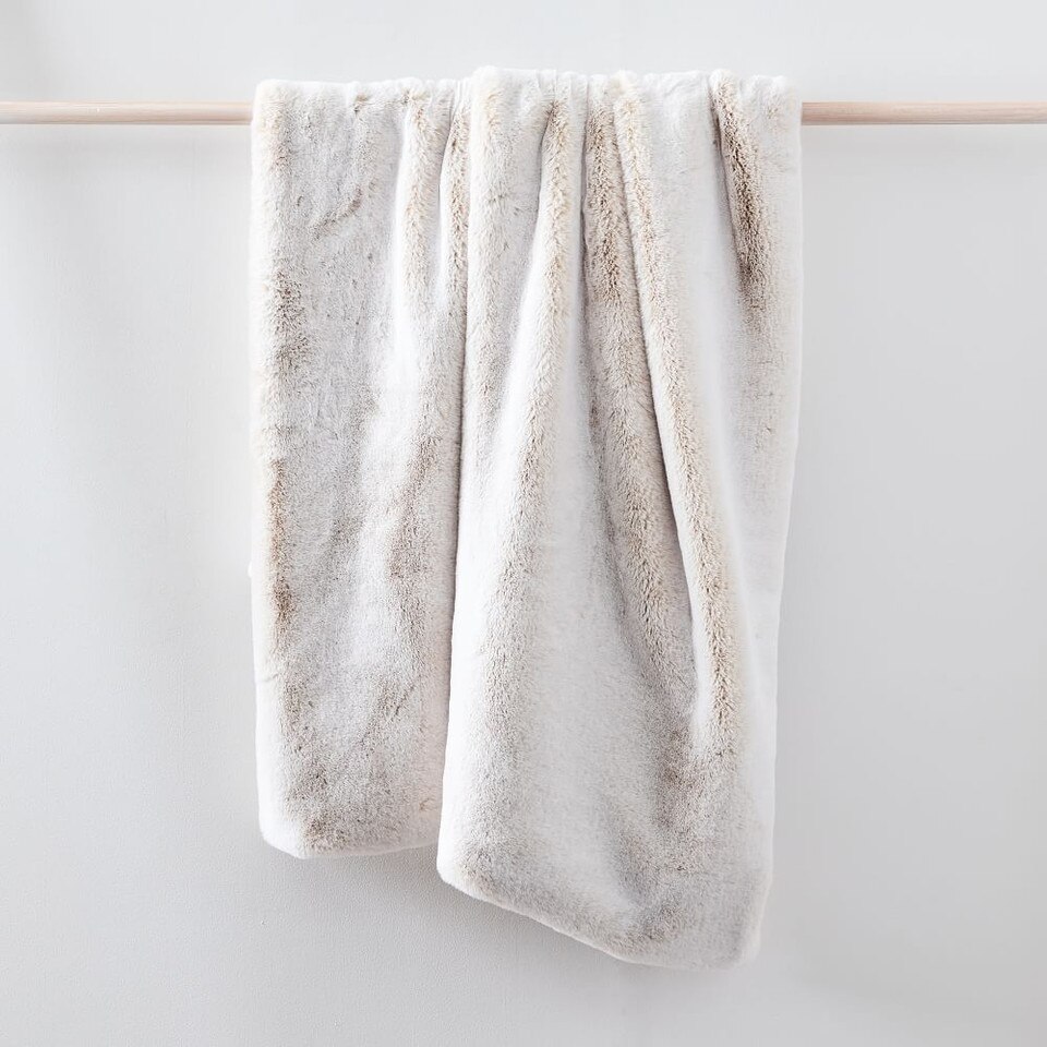 Faux Fur Chinchilla Throw West Elm United Kingdom